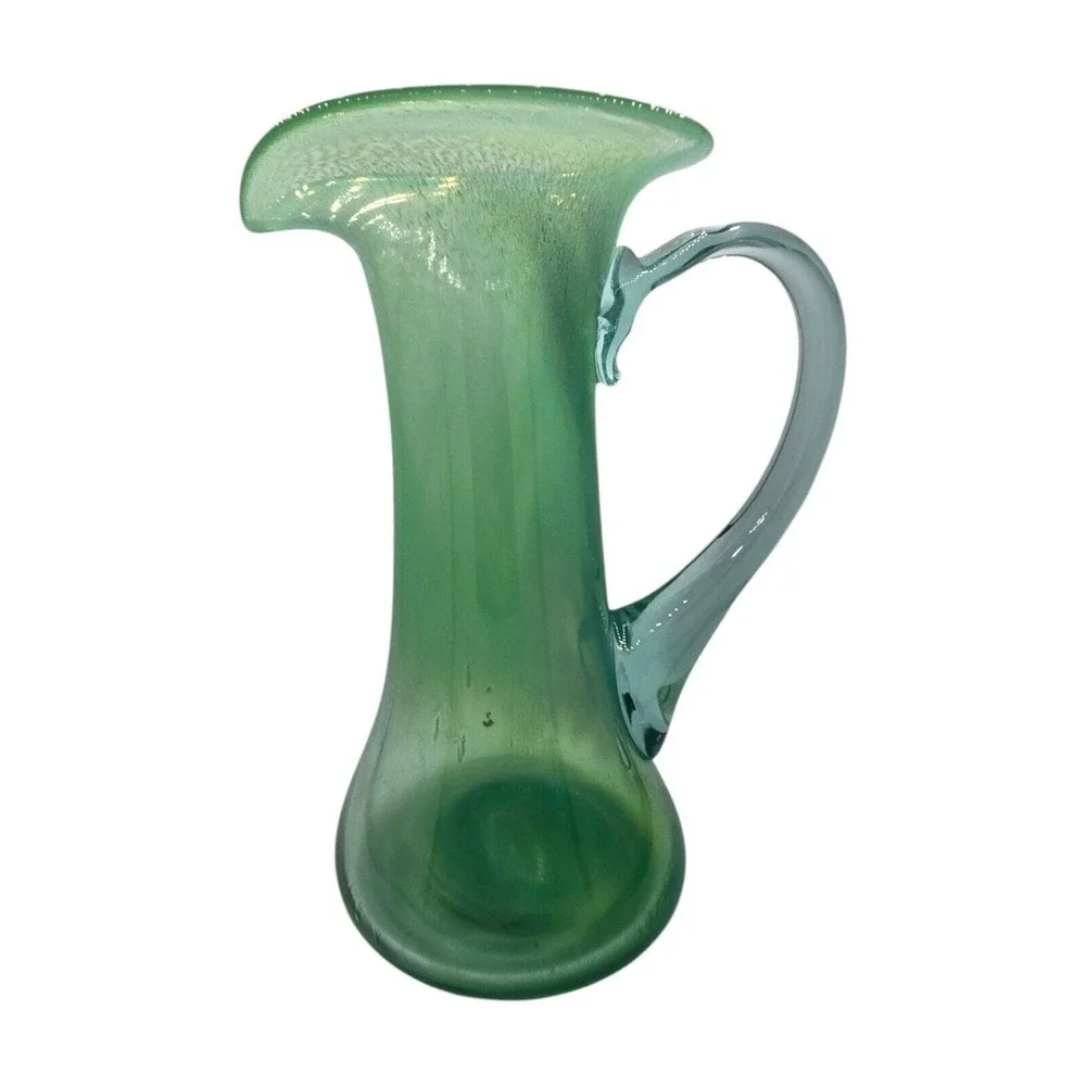 Terence MacSweeney Killarney Kerry Ireland Green Art‎ Glass Water Pitcher 11